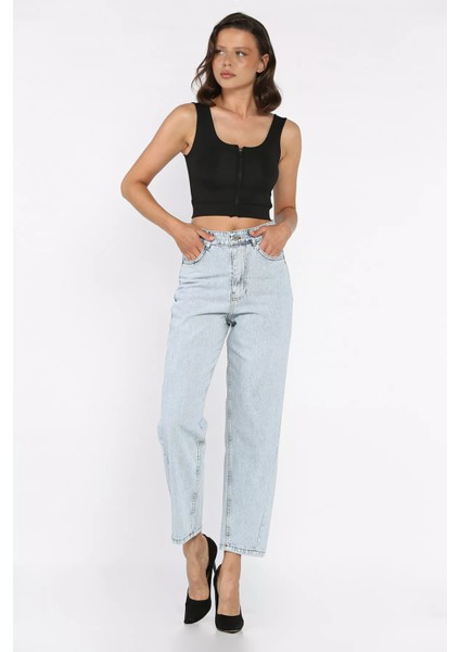 Kadın Mom Jean Kot Pantolon P-00017774