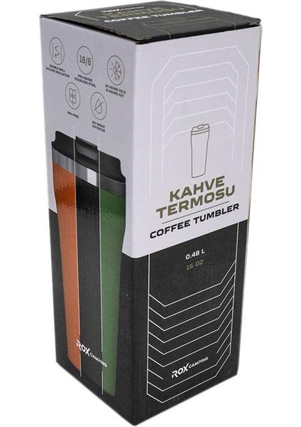 0192 Kahve Termosu 0.48 Lt - Turuncu