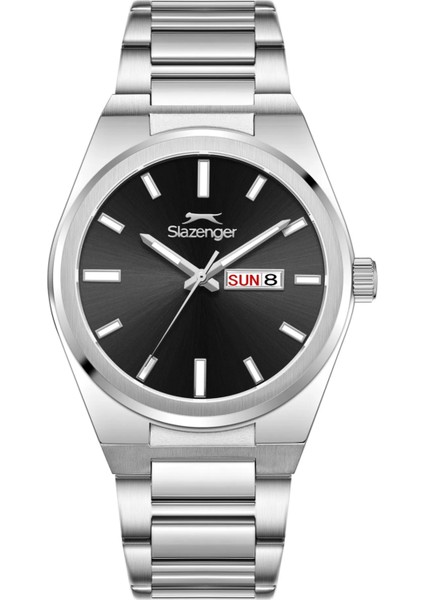 SL.09.2555.2.04 Erkek Kol Saati | 41 mm Siyah Kadranlı, Oval Kasa, Paslanmaz Çelik
