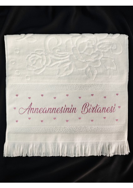 Kişiye Özel Yazı Işlemeli Kadife Etamin %100 Pamuk Havlu fiyatları