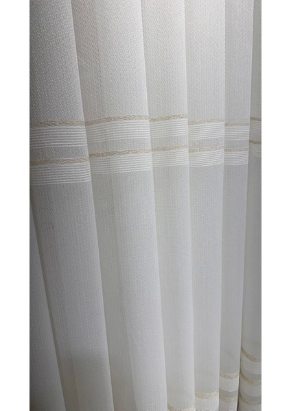 Nivemeshome Haven 3023 Gold Detaylı 1/2,5 Sık Pileli Tül Perde Apm fiyatları