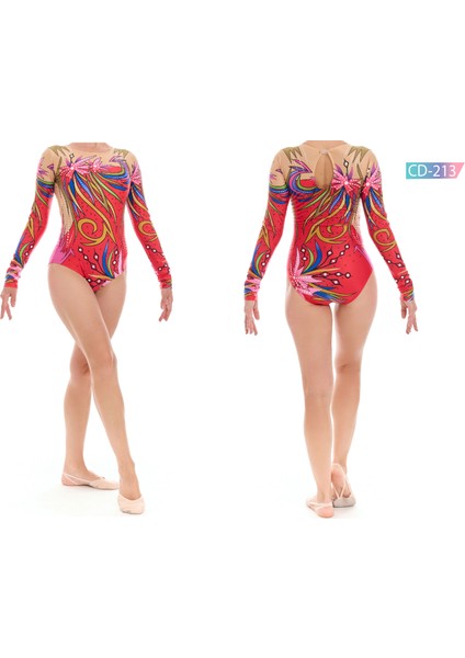 CD-213 Baskılı Cimnastik Mayo