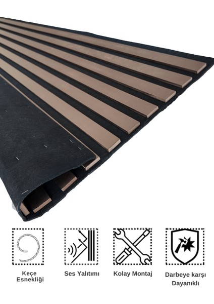 Mdf Ahşap Akustik Puvar Paneli 60X275 cm fiyatları