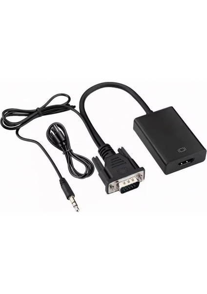 XCC7804 Ses Girişli VGA To HDMI Dönüştürücü (45 cm Aux Kablo 15 cm VGA Kablo) fiyatları