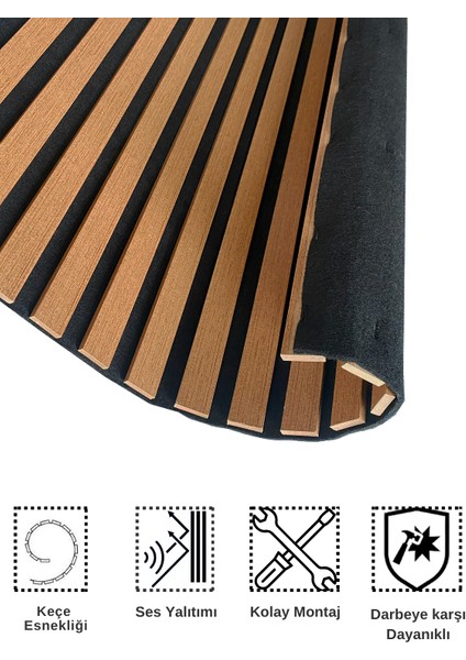 Mdf Ahşap Akustik Puvar Paneli 60X275 cm modelleri