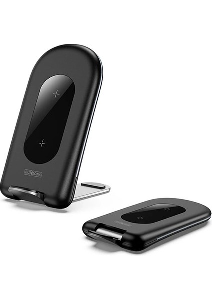 Duzzona W2 Katlanır Standlı 15W Hızlı Şarj Wireless Kablosuz Şarj CIHAZI-(5775)