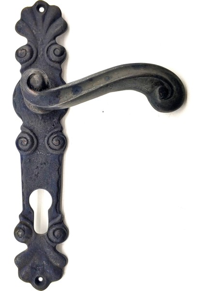 Antika Tarz Dekoratif Pirinç Okyanus Oda Kapı Kolu - 230X46 Mm, Oksit