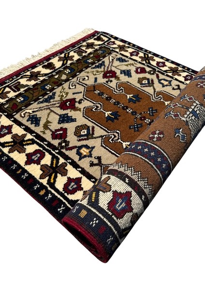 Yahyalı Halısı Kök Boya Seccade 80X140 Kahverengi Yün Namazlık fırsatları