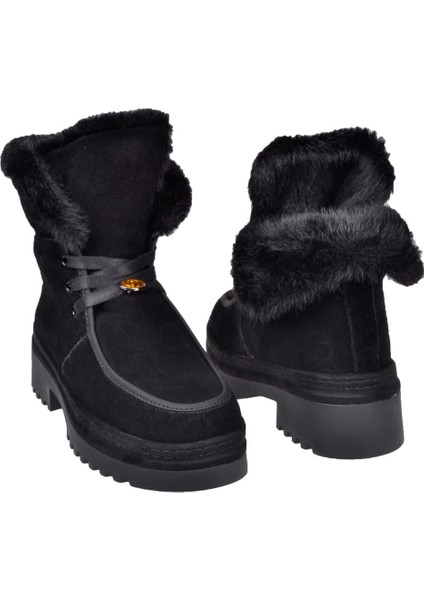 Hakiki Deri Süet Kadın Bot GJ-25K433 Siyah Süet indirimleri