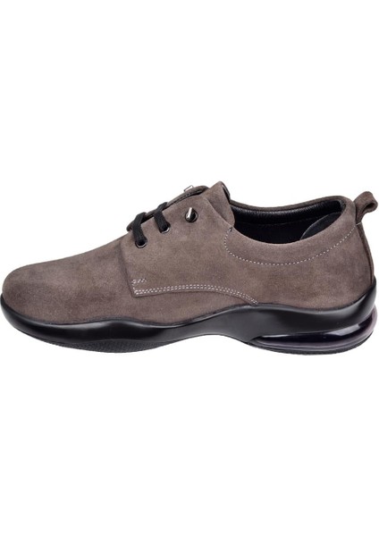 Hakiki Deri Lastikli Kadın Ayakkabı VOY-9748 Toupe Süet modelleri