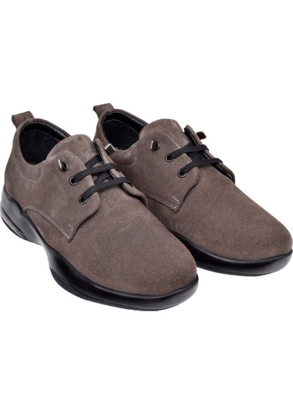 Hakiki Deri Lastikli Kadın Ayakkabı VOY-9748 Toupe Süet fırsatları