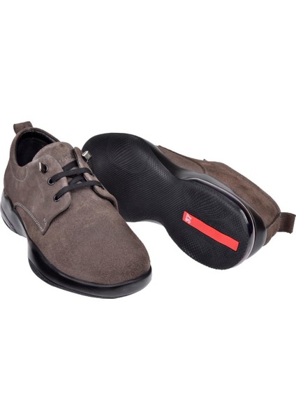 Hakiki Deri Lastikli Kadın Ayakkabı VOY-9748 Toupe Süet indirimleri