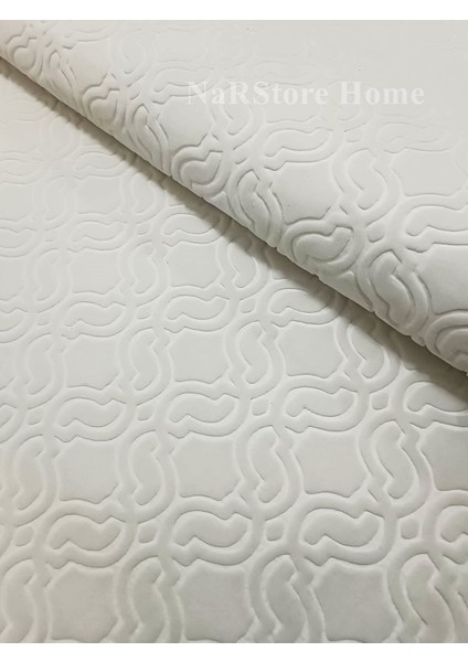 Elit Krem Saçaklı Kabartmalı Yıkanabilir Kaymaz Taban Kesme Yolluk Halı