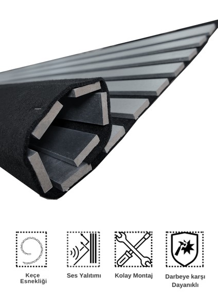 Mdf Ahşap Akustik Puvar Paneli 60X275 cm fiyatları