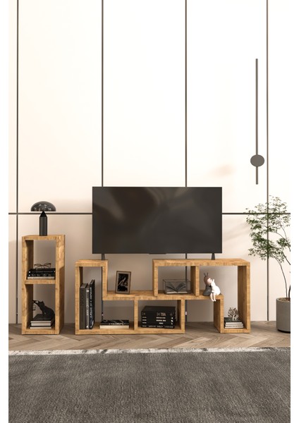 Tetris Tv Ünitesi,çok Amaçlı Ünite,kitaplık,portatif Minifix Kurulum