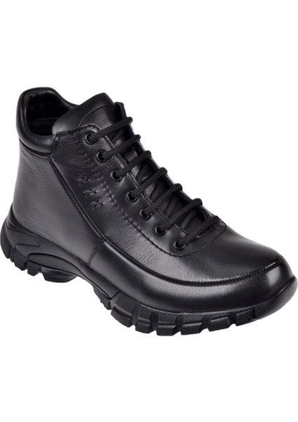 Hakiki Deri Comfort Kadın Bot VOY-9398 Siyah