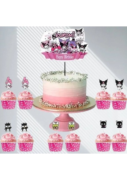 KUROMİ Cake topper set(5oli cupca-20likürd-1 pasta indirimleri