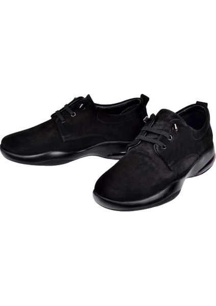 Hakiki Deri Lastikli Kadın Ayakkabı VOY-9748 Siyah Süet fırsatları