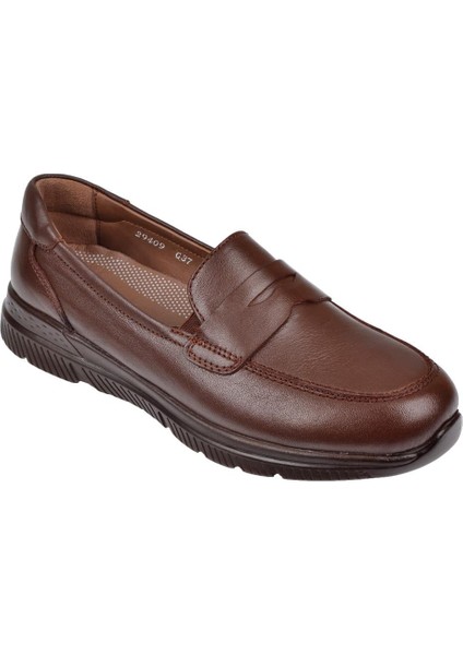 Hakiki Deri Comfort Makosen Kadın Ayakkabı For-Gola Taba