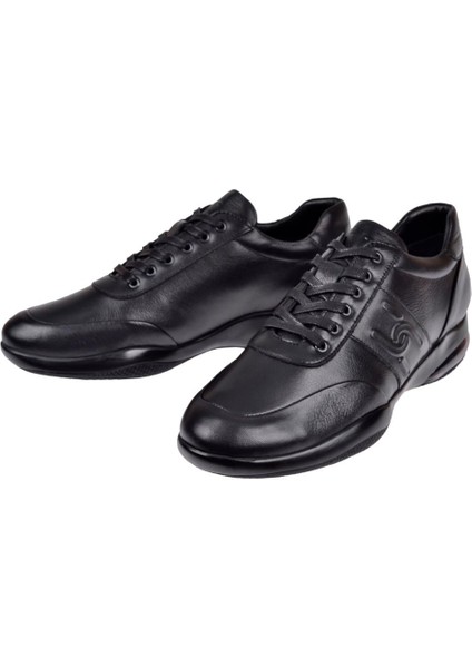 Hakiki Deri Erkek Spor Ayakkabı VOY-337 Siyah fırsatları