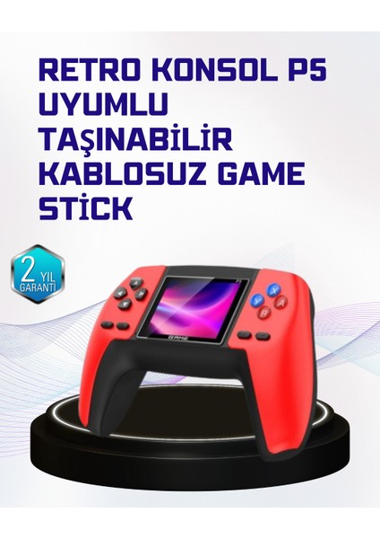 P5 Retro Oyun Konsolu | Ergonomik Tasarım, Taşınabilir