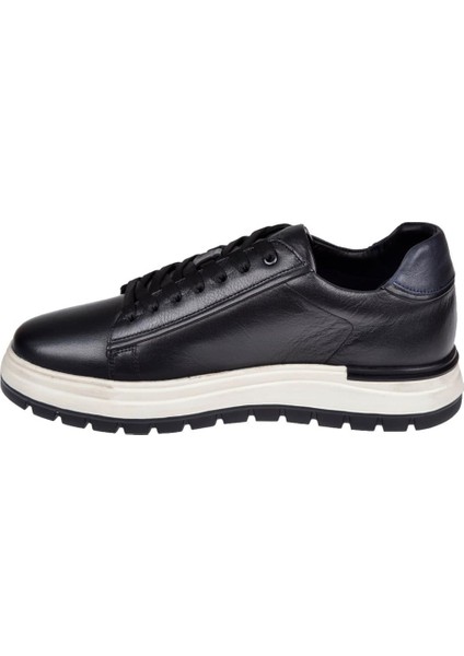 Hakiki Deri Erkek Spor Ayakkabı Sneaker VOY-387 Siyah modelleri