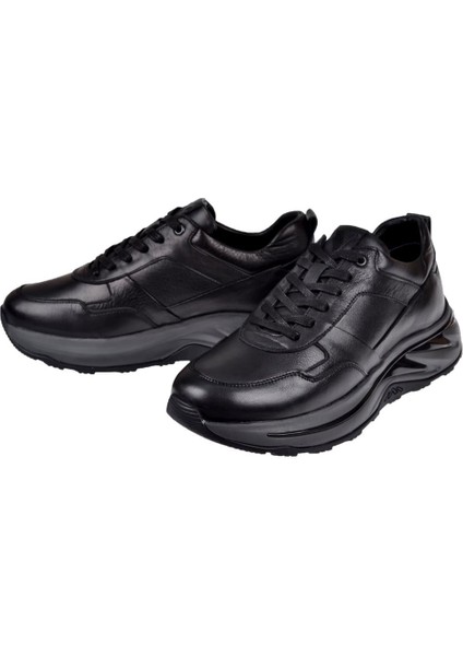 Hakiki Deri Erkek Spor Ayakkabı VOY-534 Siyah fırsatları