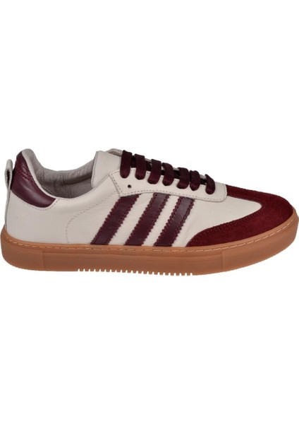 Hakiki Deri Kadın Spor Ayakkabı Sneaker MAK-3020 Bordo fiyatları