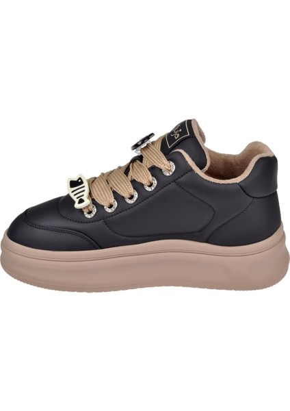 Içi Polar Kadın Spor Ayakkabı Sneaker GJ-25K421 Siyah modelleri