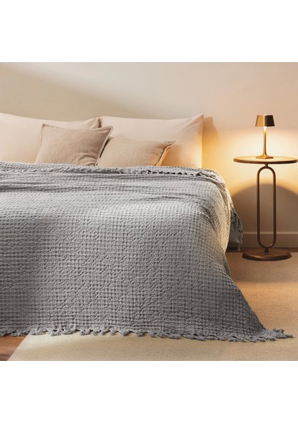 Lodos Home Tek Kişilik Yatak Örtüsü - Gri 200X230 cm