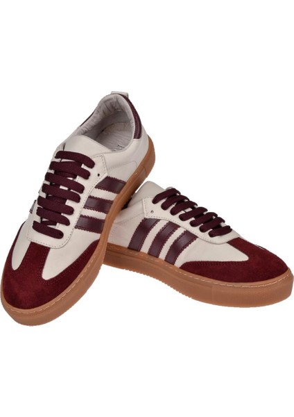 Hakiki Deri Kadın Spor Ayakkabı Sneaker MAK-3020 Bordo indirimleri