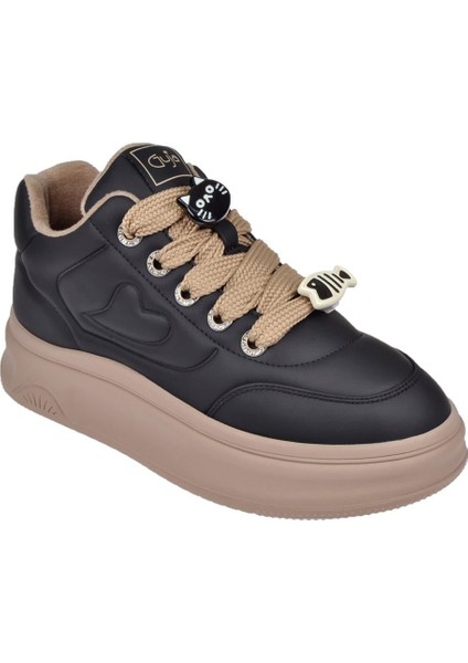 Içi Polar Kadın Spor Ayakkabı Sneaker GJ-25K421 Siyah