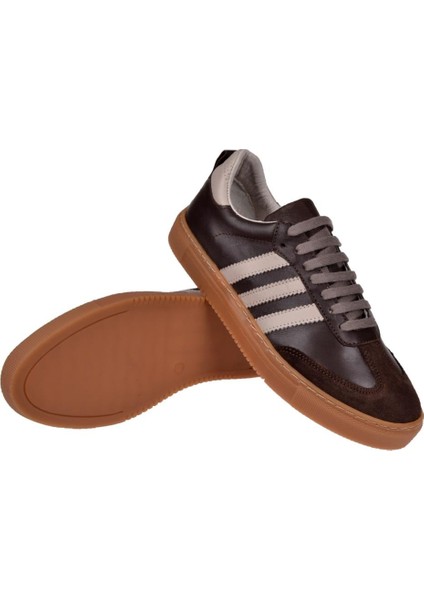Hakiki Deri Kadın Spor Ayakkabı Sneaker MAK-3020 Kahve indirimleri