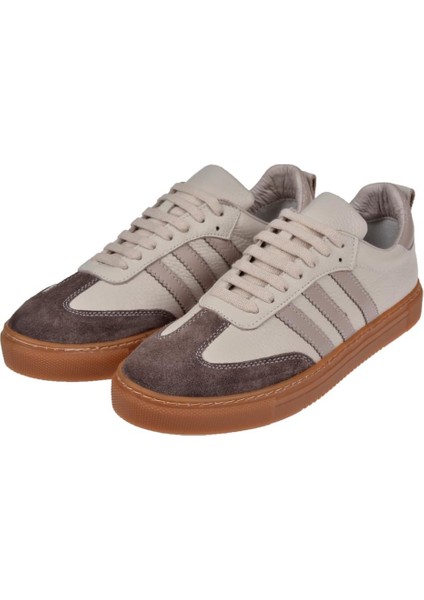 Hakiki Deri Kadın Spor Ayakkabı Sneaker MAK-3020 Vizon fırsatları