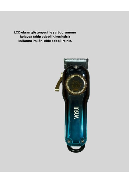 Profesyonel Saç Kesme Makinesi – 2000 Mah Şarjlı, LCD Ekranlı fırsatları