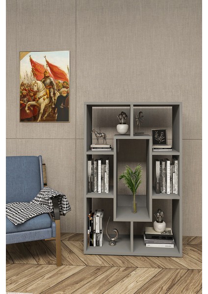 Dekoratif Kitaplık,iskandinav Kitaplık,aksesuar Köşesi,portatif Minifix Kurulum