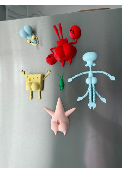 Sünger Bob Tüm Karakterler Buzdolabı Magnet Seti modelleri
