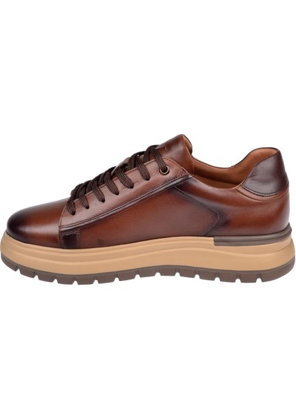 Hakiki Deri Erkek Spor Ayakkabı Sneaker VOY-387 Taba modelleri