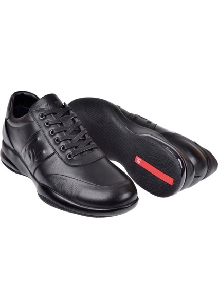 Hakiki Deri Erkek Spor Ayakkabı VOY-337 Siyah indirimleri