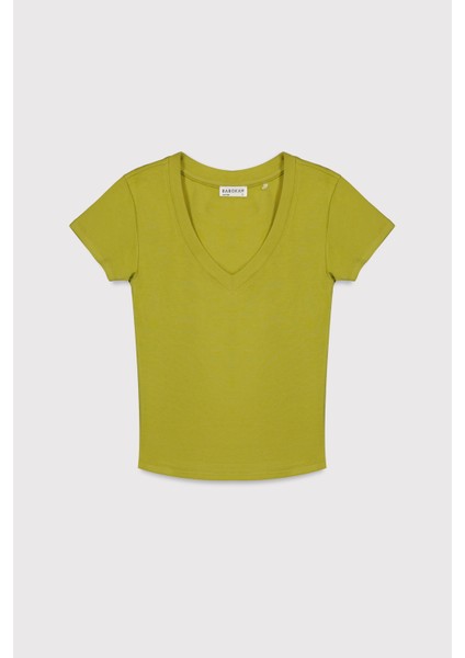 V Yaka Kısa Kol Üst