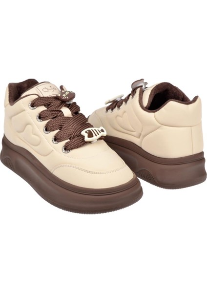 Içi Polar Kadın Spor Ayakkabı Sneaker GJ-25K421 Bej indirimleri