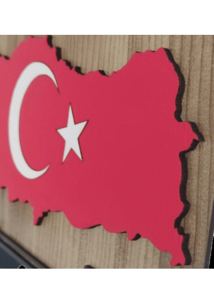 Türkiye Haritası Kırmızı Mdf Duvar Tablosu 50CMX22CM modelleri