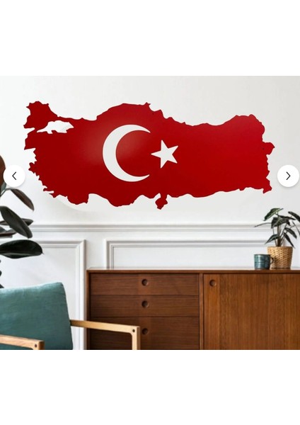 Türkiye Haritası Kırmızı Mdf Duvar Tablosu 50CMX22CM indirimleri