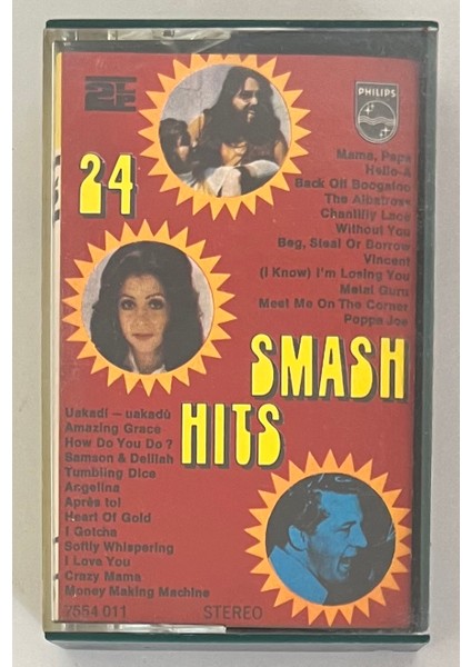 24 Smash Hits International Kaset (Orijnal Dönem Baskı Kaset)