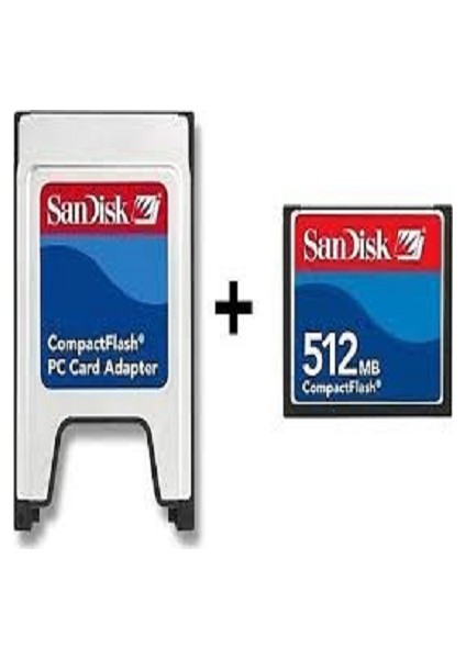 PCMCIA-CF Compact Flash Adaptör + 512MB Compact Flash Kart fiyatları