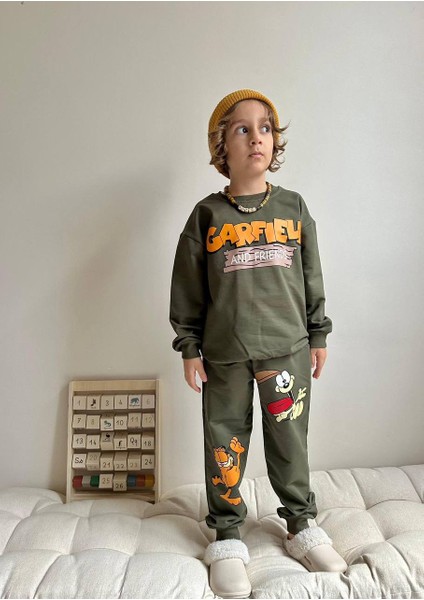 Yigit Butik Garfield Baskılı Erkek Çocuk Takım