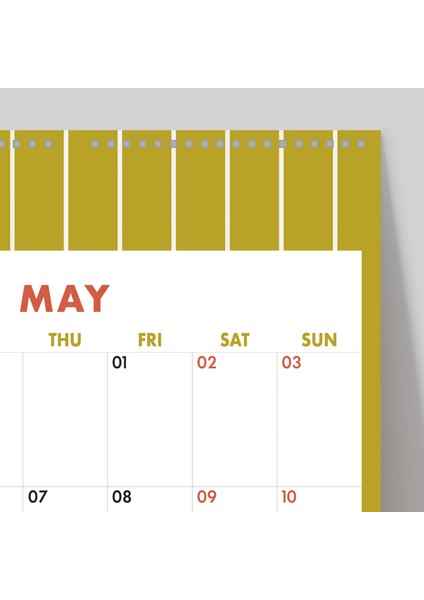 2026 Duvar Takvimi, Aylık Planlayıcı Takvim, 33X48 cm & A4 Takvim, Renkli Soyut Modern Sanat Duvar Takvimi