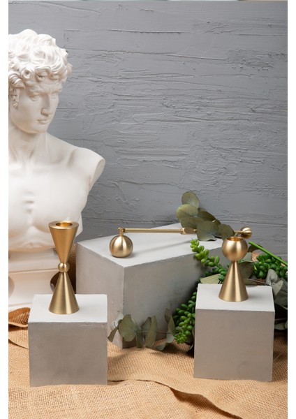 Pirinç Bodur Konik Mumluk Ottawa Ikili Set fırsatları