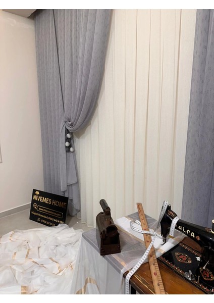 Nivemeshome Mızraklı FIR0914 AR03102 V-102 1/2,5 Sık Pileli Tül Perde Apm