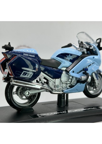 Yamaha Fjr 1300 State Police 1:18 Diecast Motosiklet Model – Lisanslı Metal Maket Oyuncak modelleri